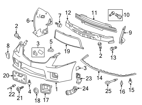 2012 Cadillac CTS Front Bumper Diagram 5 - Thumbnail