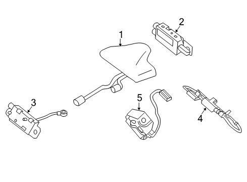 2016 Cadillac ATS Coil, Radio Antenna Diagram for 23427052