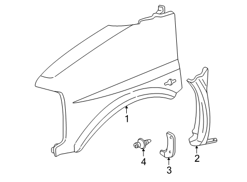 1997 Chevy Express 3500 Fender & Components Diagram