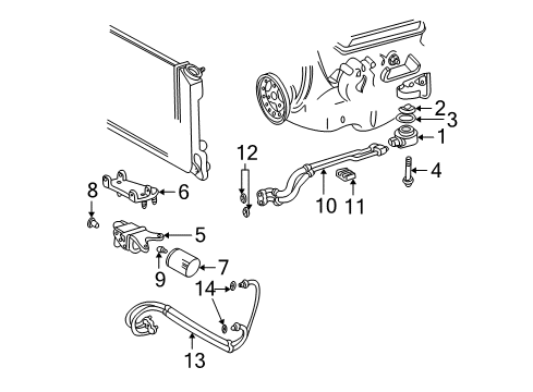 2003 GMC Sonoma Oil Cooler Diagram 2 - Thumbnail