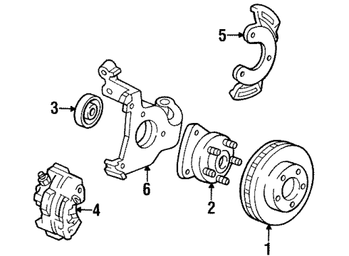 1995 Buick LeSabre Front Brakes Diagram