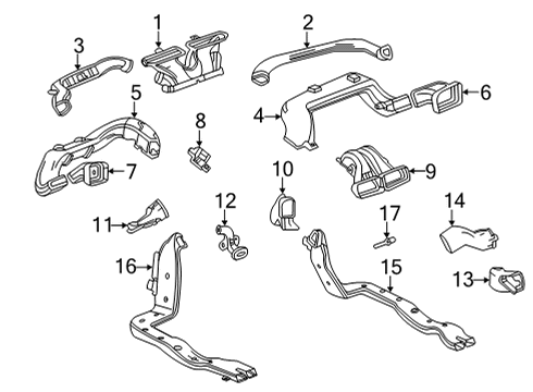 2022 Cadillac CT5 Ducts Diagram