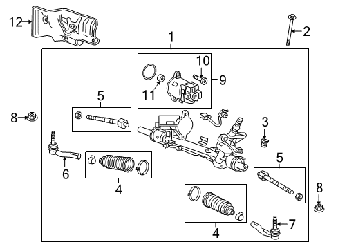 2017 Buick Envision Steering Column & Wheel, Steering Gear & Linkage Diagram 3 - Thumbnail