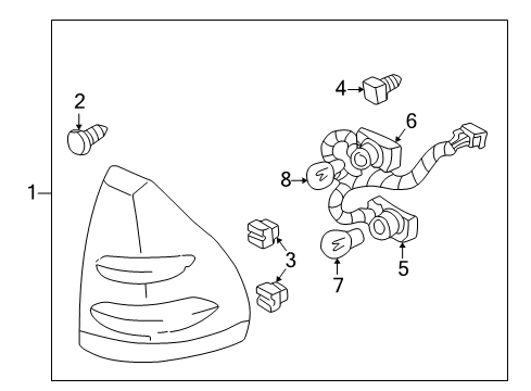 2003 Pontiac Aztek Nut, Radio Front Side Door Speaker Diagram for 25665738