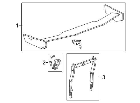 2019 Chevy Corvette Rear Bumper - Spoiler Diagram 4 - Thumbnail