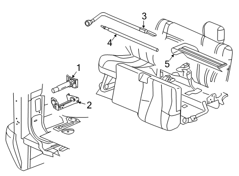 2001 GMC Yukon Jack & Components Diagram