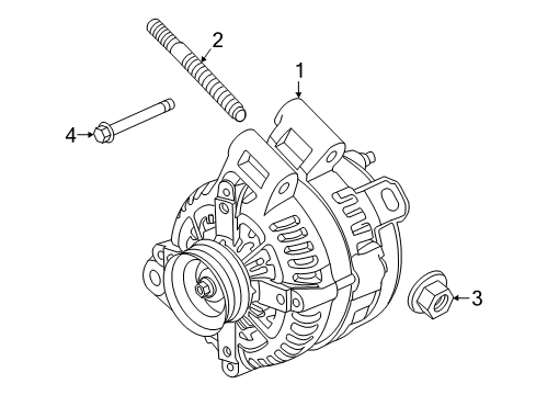 2021 GMC Acadia GENERATOR Assembly Diagram for 84093307