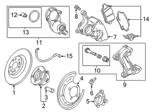 2023 Chevy Bolt EUV Bracket, Rear Brake Caliper Diagram for 42491781