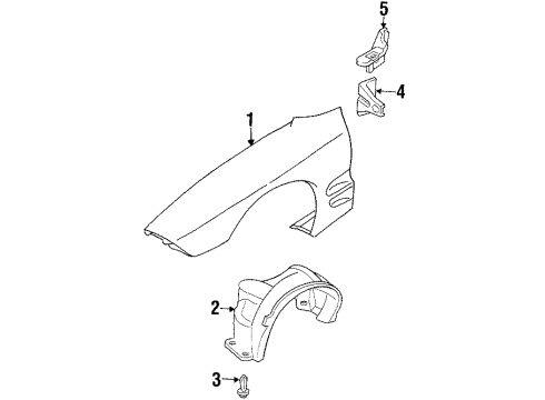 2002 Pontiac Firebird Fender & Components Diagram