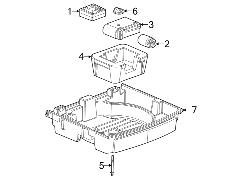 2022 Cadillac XT4 BAG-TIRE AIR CMPR Diagram for 84978124