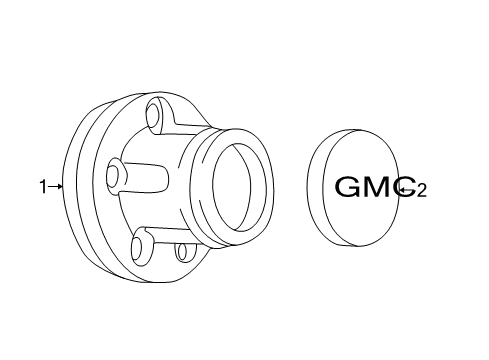 1996 GMC K3500 Wheel Covers & Trim Diagram 4 - Thumbnail