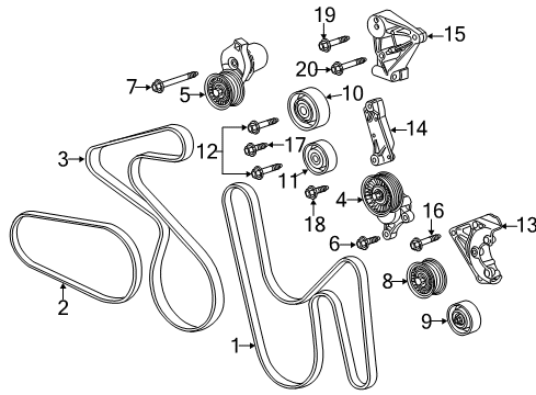 2013 Chevy Camaro Bolt, Heavy Hx Acorn Flange Head Diagram for 11588753