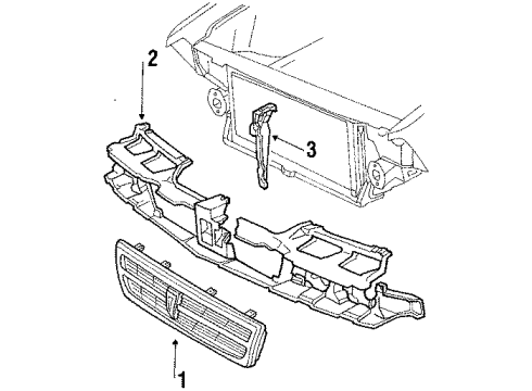 1987 Pontiac Bonneville Plate, Radiator Gear Name Diagram for 10037554