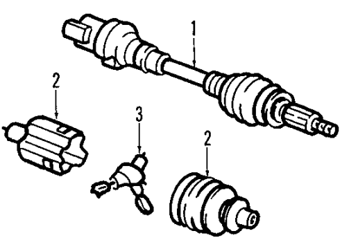 2004 Oldsmobile Silhouette Front Axle Shafts & Joints, Drive Axles Diagram