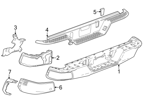 2023 Chevy Colorado Bumper & Components - Rear Diagram