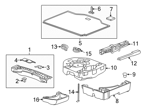 2017 Chevy Trax Compartment Assembly, R/Cmpt Flr Stow Tr *Black Diagram for 42757784