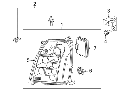 2011 Cadillac Escalade Headlamps, Electrical Diagram 1 - Thumbnail