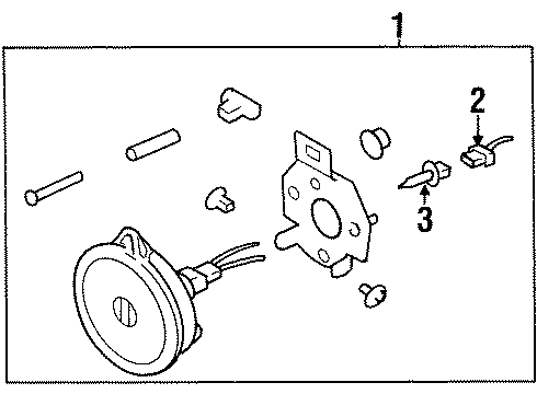 1999 Pontiac Firebird Front Lamps - Fog Lamps Diagram 1 - Thumbnail