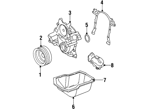 1986 Buick Century Engine Parts & Mounts, Timing, Lubrication System Diagram 2 - Thumbnail