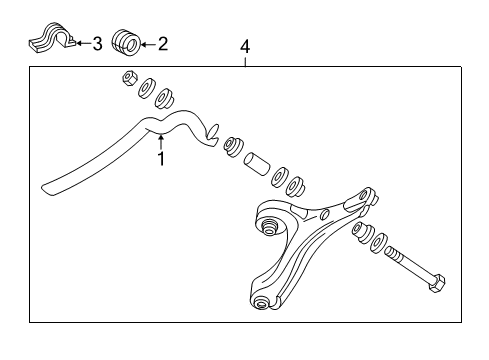 2000 Pontiac Bonneville Front Suspension, Control Arm, Stabilizer Bar Diagram 2 - Thumbnail