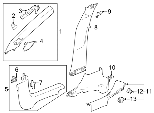 2024 Chevy Trax MOLDING ASM-W/S GARN *VY LT ASH GRR Diagram for 42842436