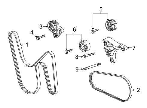 2014 Chevy Camaro Stud, Special M10 X 132 Diagram for 12555610