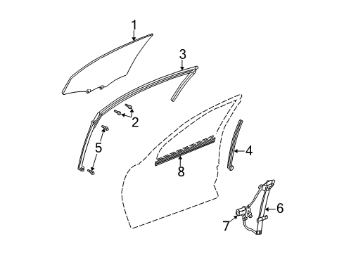 2001 Chevy Monte Carlo Glass - Door Diagram