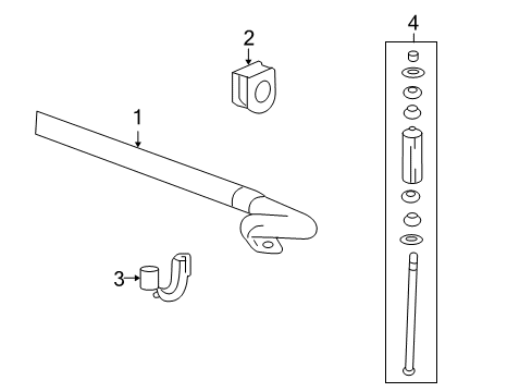 2011 Chevy Tahoe Stabilizer Bar & Components - Front Diagram 3 - Thumbnail