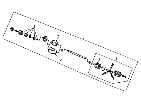 1986 Buick Century Front Axle Shafts & Joints Diagram