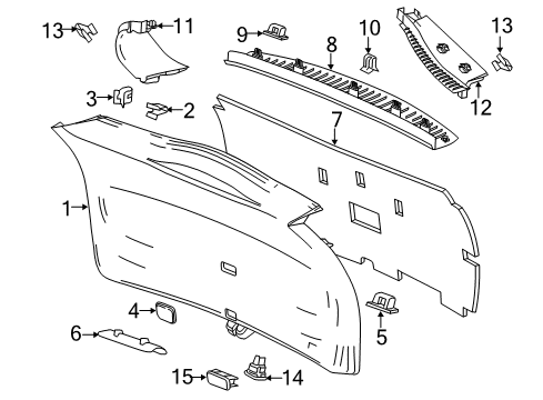 2021 Buick Enclave Plug, Lift Gate Latch Release Adapter Hole *Black Diagram for 84113784