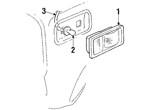 1984 GMC G3500 Lamp Assembly, Front Side Marker Diagram for 915108