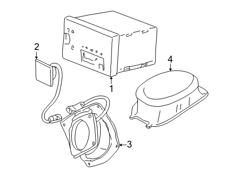 1998 Buick Century Housing Assembly, Radio Front Side Door Speaker Diagram for 16201651