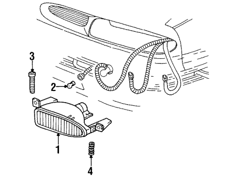 1997 Oldsmobile 88 Lamp Assembly, Front Fog Diagram for 5977592