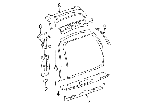 2004 Chevy Trailblazer Rear Body Diagram