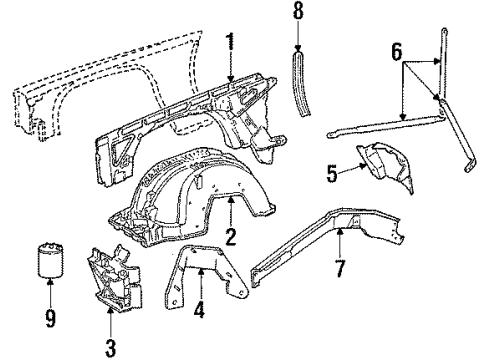 1990 Cadillac Brougham Emission Components Diagram