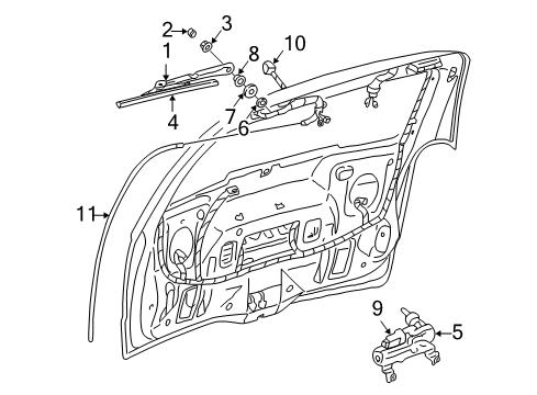 2004 Pontiac Montana Lift Gate - Wiper & Washer Components Diagram