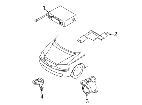 2008 Chevy Aveo5 Anti-Theft Components Diagram