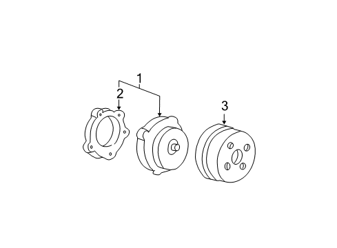 2006 Chevy Malibu Cooling System, Radiator, Water Pump, Cooling Fan Diagram 2 - Thumbnail