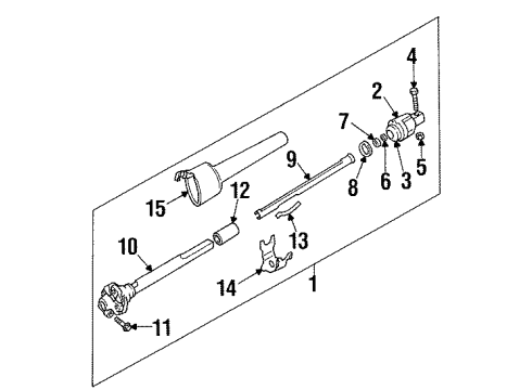 1994 Chevy C3500 Lower Steering Column Diagram 2 - Thumbnail