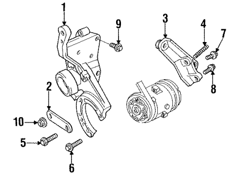 1994 Buick Skylark Belts & Pulleys, Maintenance Diagram 1 - Thumbnail