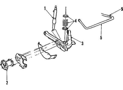 1984 Buick Riviera Rear Suspension, Control Arm Diagram