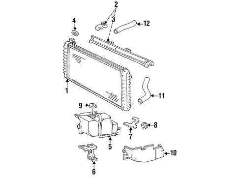 1990 Chevy Lumina Radiator Asm Diagram for 52453518