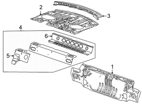 2020 Cadillac CT5 Rear Body Diagram