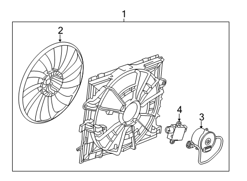 2016 Cadillac ATS Cooling System, Radiator, Water Pump, Cooling Fan Diagram 14 - Thumbnail