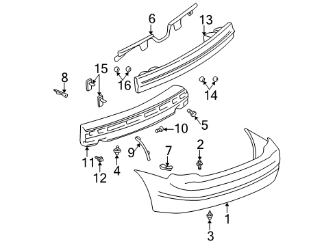 2003 Oldsmobile Alero Screw Assembly, Fl Washer & Metric Hexagon Head Tapping Diagram for 11515676