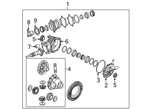 2008 Cadillac STS Flange, Rear Wheel Drive Shaft Diagram for 25861285