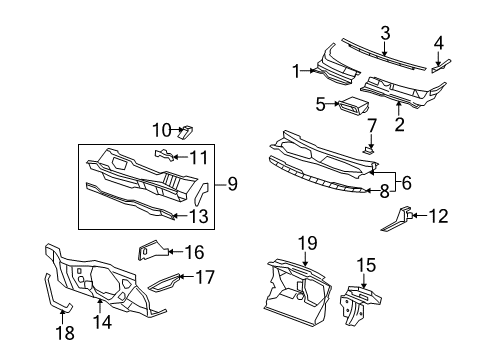 2008 Saturn Vue Cowl Diagram 2 - Thumbnail