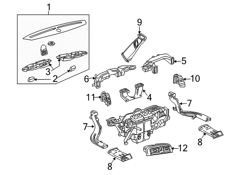 2008 Cadillac SRX Ducts Diagram