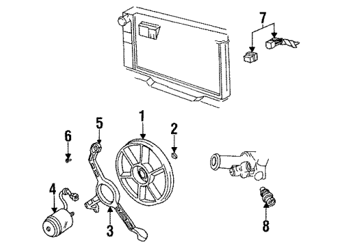 1996 Buick Skylark Cooling System, Radiator, Water Pump, Cooling Fan Diagram