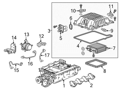 2012 Chevy Camaro Supercharger & Components Diagram